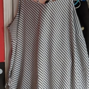 Camisole tank top white with black stripes